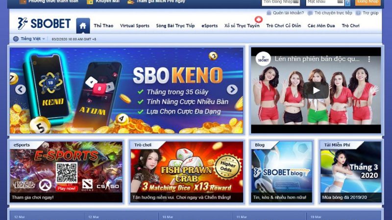 Điểm mạnh khi truy cập Sboding.com